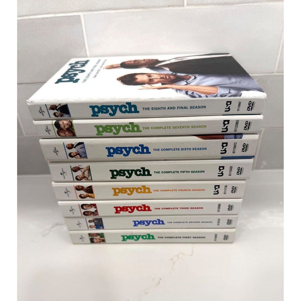 Psych The Complete Series DVD Seasons 1-8 Box Set James Roday Dule Hill Comedy